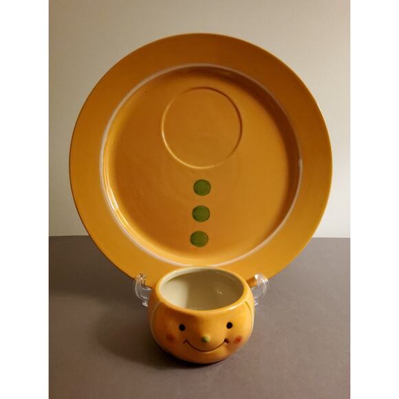 Temp-tations by Tara Gingerbread Man Plate and Dip Bowl Set - Picture 2 of 3